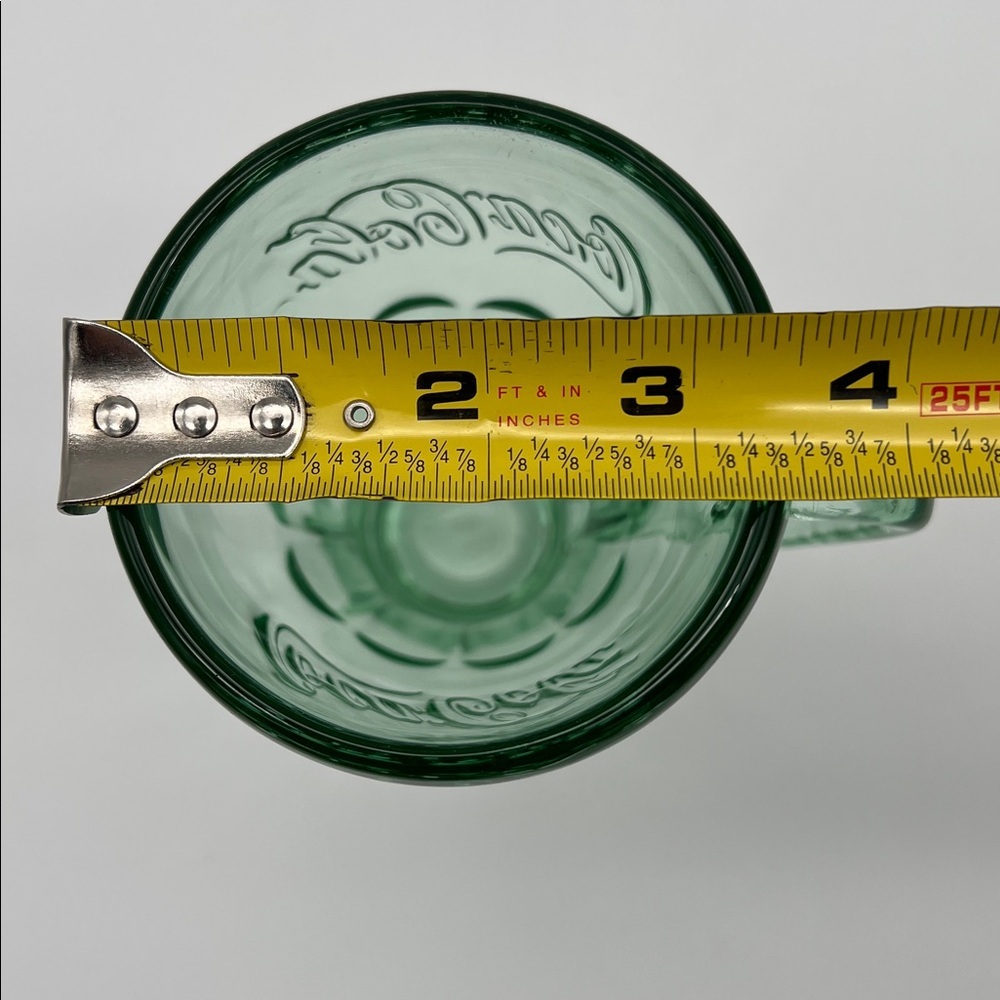 Vintage Green Libbey Coca-Cola Thick Heavy Soda Glass w/ Handle 14 oz (Set of 3) - Picture 11 of 11